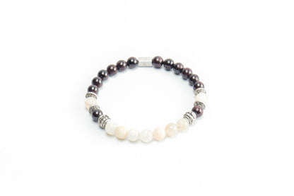 Red Garnet & Moon Stone Bracelet