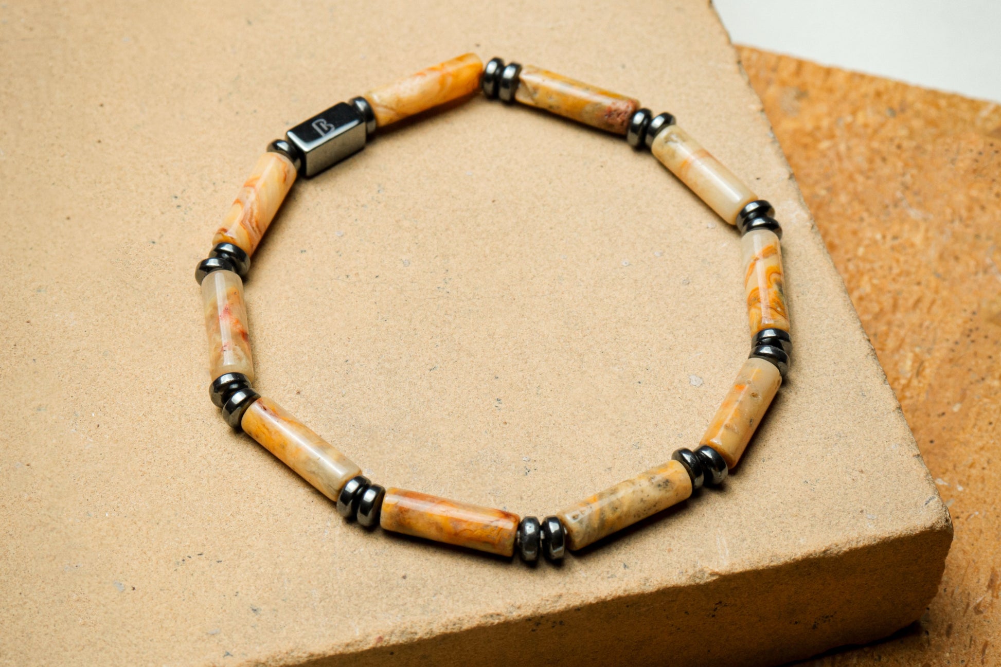 Tube Landscape Jasper Bracelet