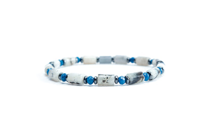 Tube Shaped Rainbow moon stone bracelet