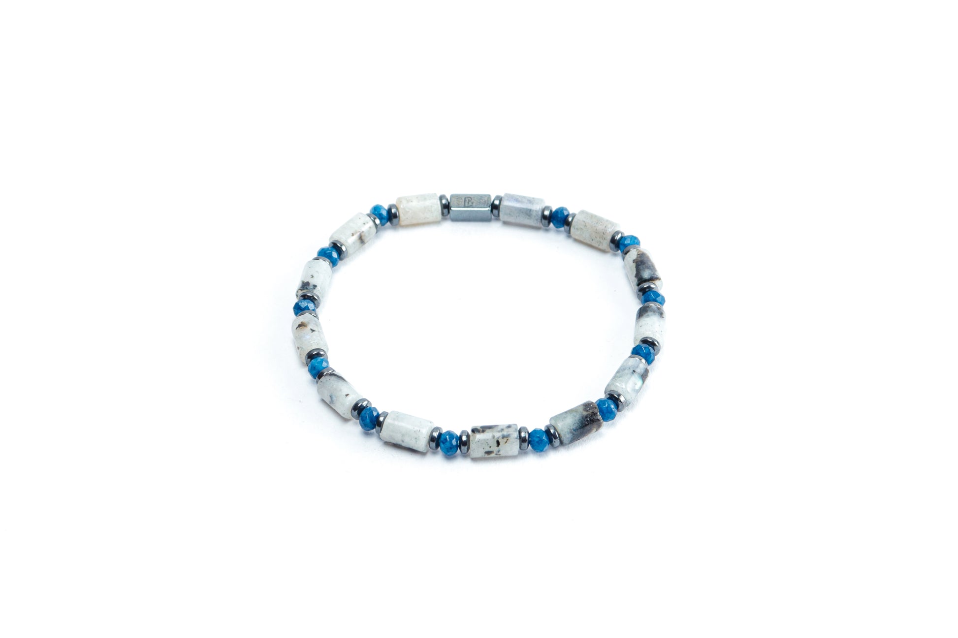 Tube Shaped Rainbow moon stone bracelet