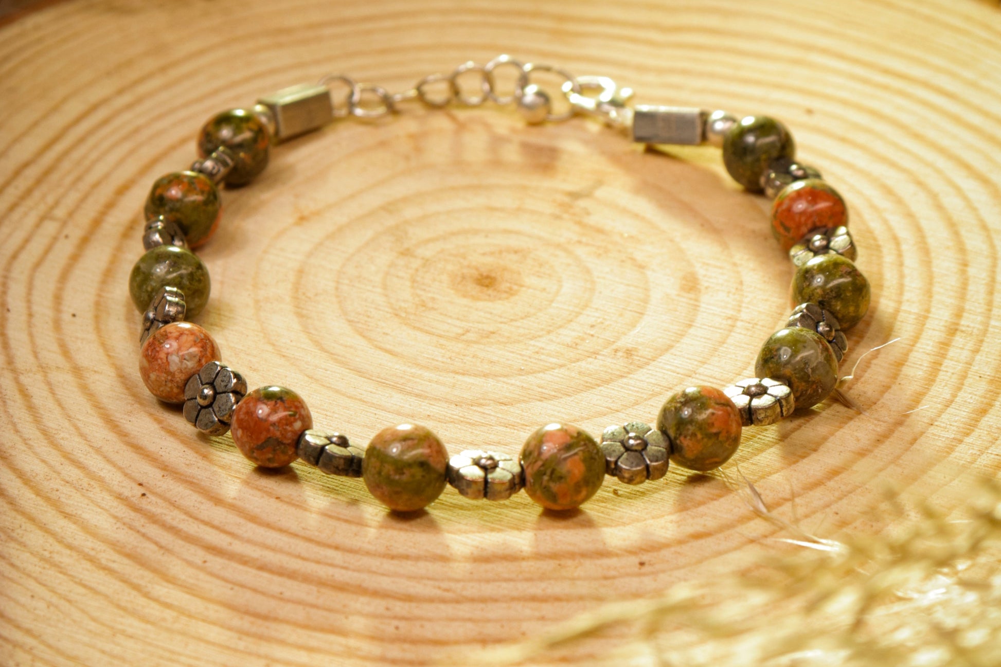 Unakite Jasper Bracelet