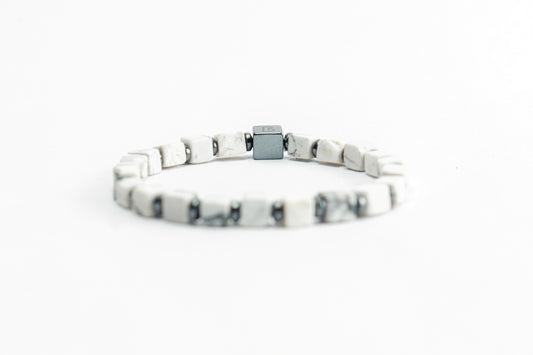White Howlite Natural Stone Bracelet