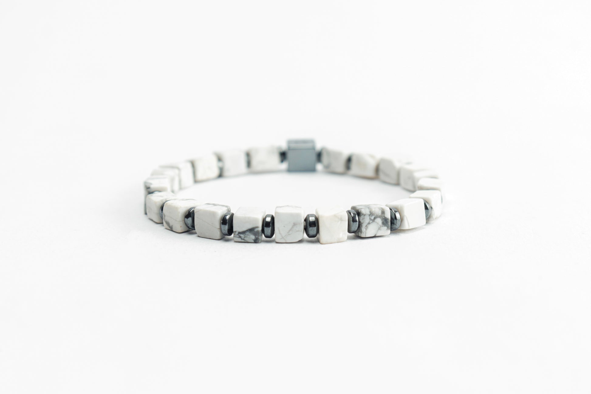 White Howlite Natural Stone Bracelet