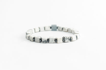 White Howlite Natural Stone Bracelet