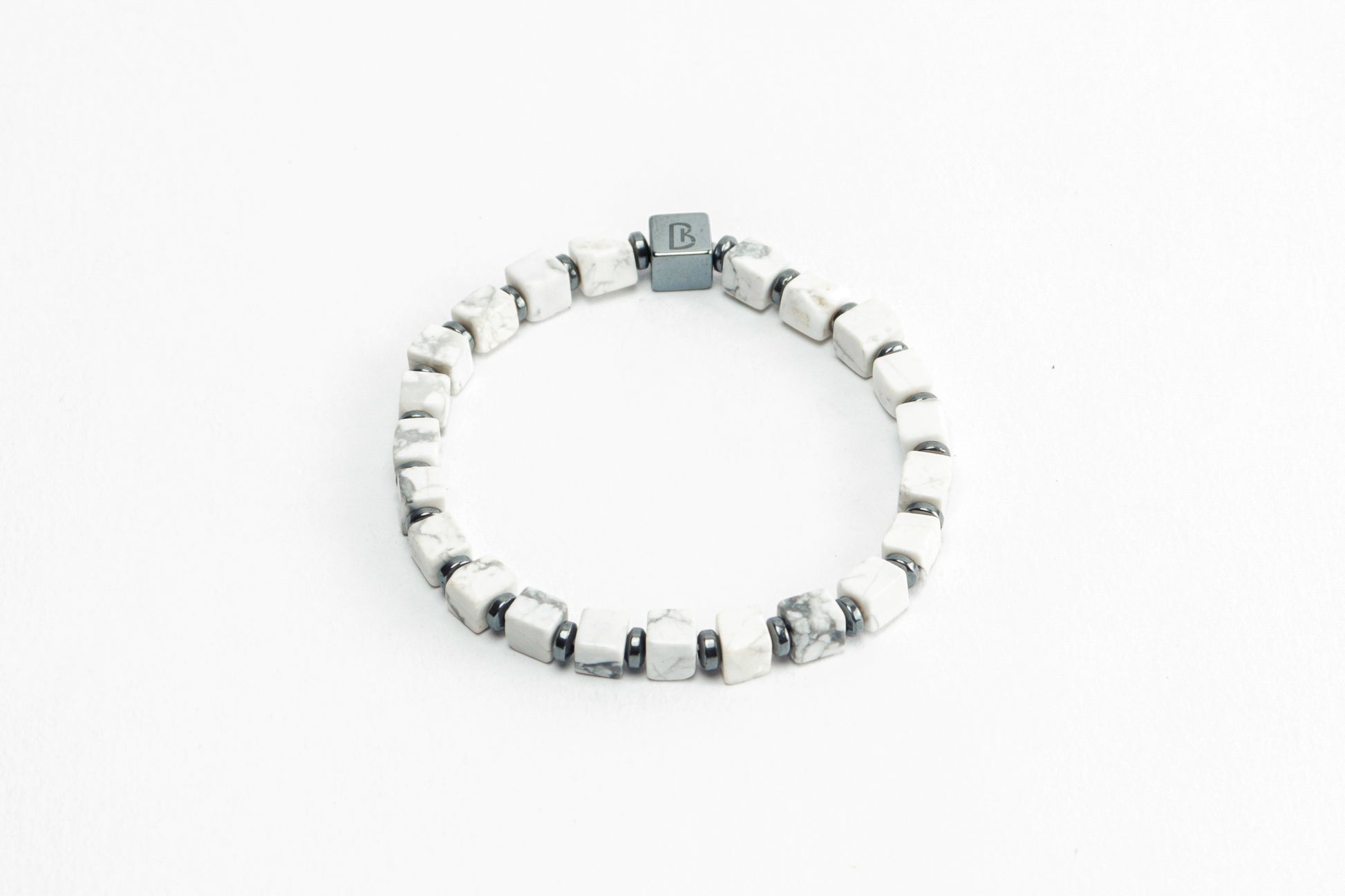 White Howlite Natural Stone Bracelet