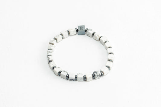 White Howlite Natural Stone Bracelet