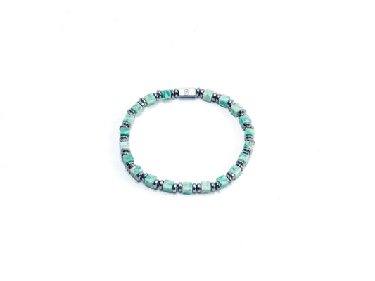 Cube-Cut Green Aventurine Bracelet