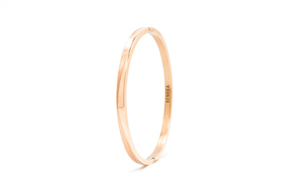 Obsidian Curve (Rose Gold Toned) Metal Bracelet