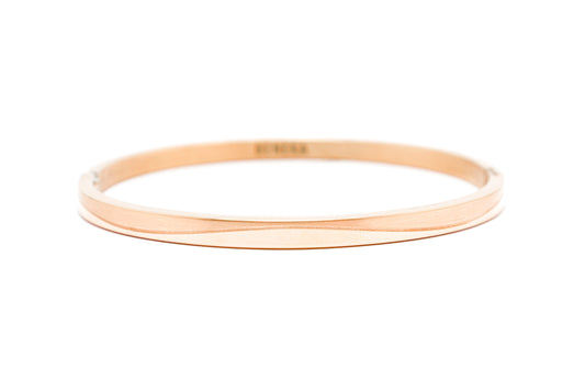 Obsidian Curve (Rose Gold Toned) Metal Bracelet