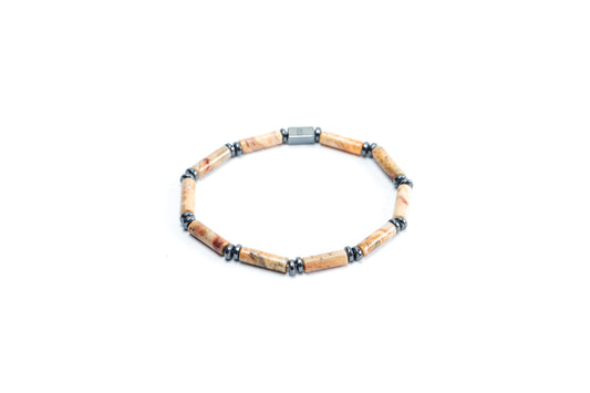 Tube Landscape Jasper Bracelet